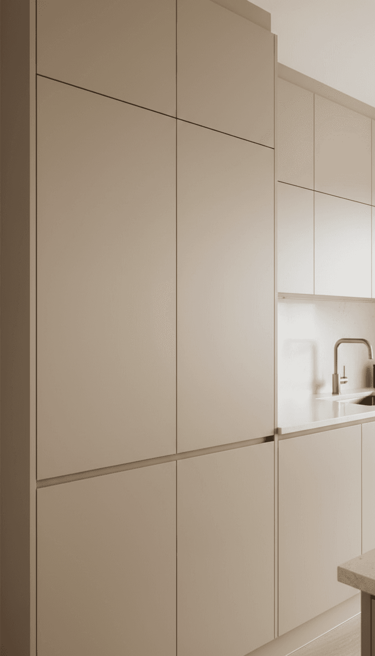Beige kitchen fronts, Santa Eulà ria